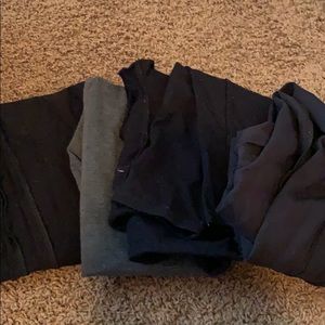 Four pairs of dress pant leggings fit 8/10